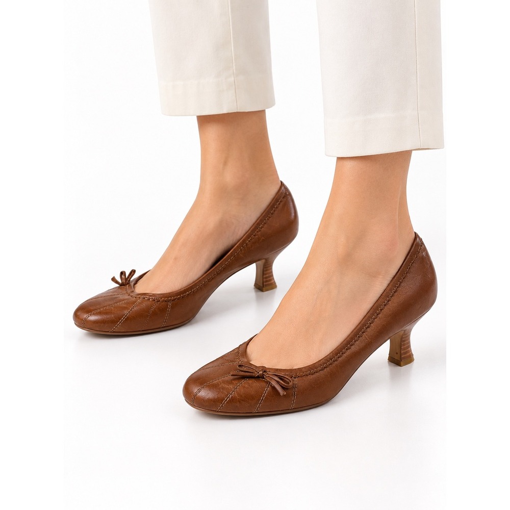 Mudd Noel Vintage Y2K Brown Kitten Heels Pumps Women' Size 10M
